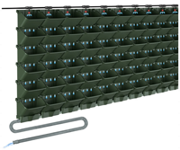 Mur végétal vertical breveté Naturix avec système d'irrigation, pots de fleurs en plastique à fixation murale