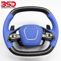 Volant de course personnalisé haut de gamme en fibre de carbone pour Chevrolet Corvette C8 Coupé Stingray C7 ZR1 Z06 Z07 2020-2027