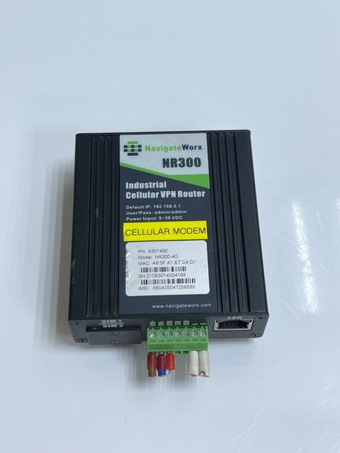 PLC NavigateWorx NR300 Industrial Cellular Vpn Router A301430 Warranty Product