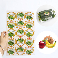 LOGO personnalisé autocollant en vinyle imprimé étiquette en papier adhésif approvisionnement d'usine pour l'emballage et l'impression pour les aliments fruits légumes