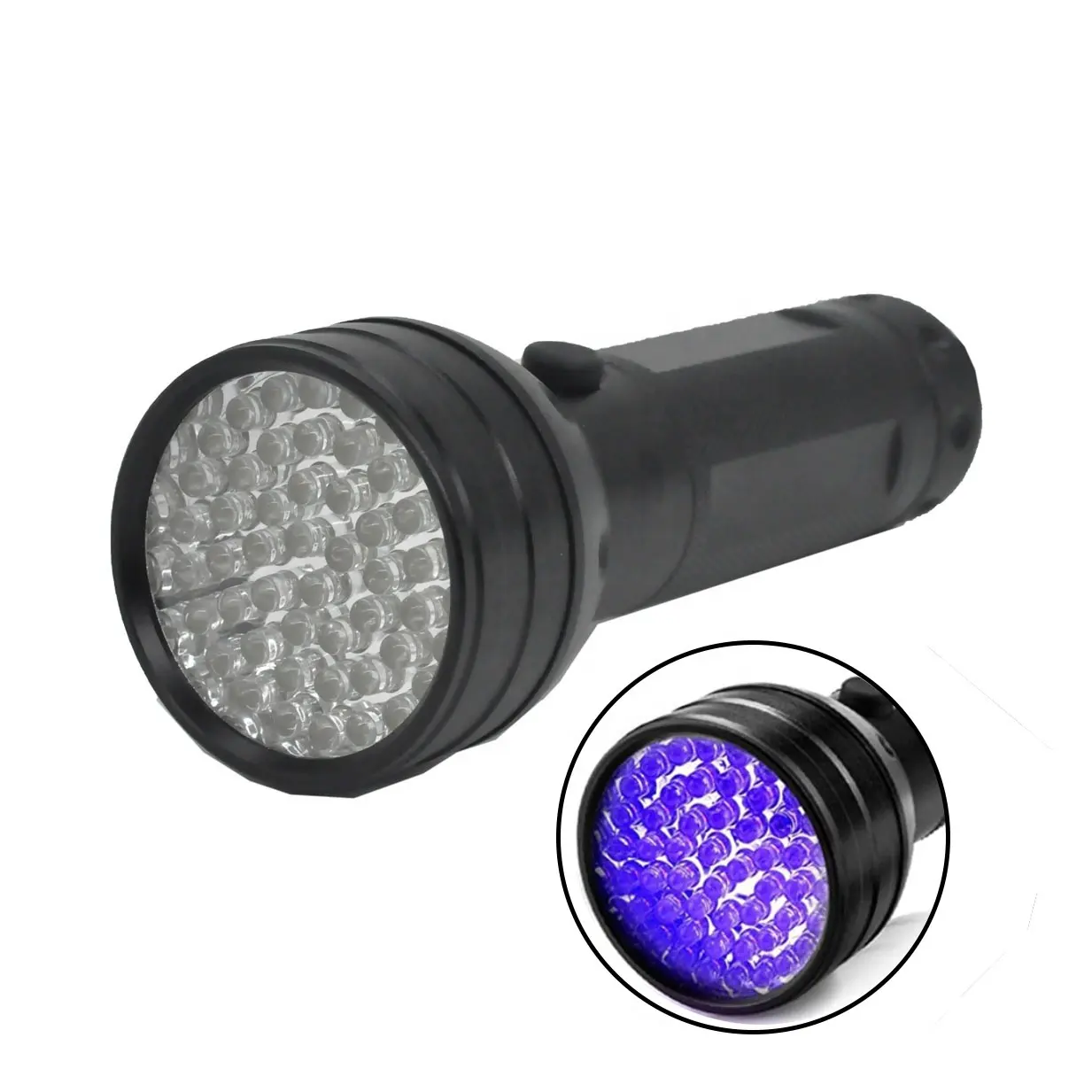 Clover Detector Ultraviolet Black Light Led UV Flashlight / Torch for Dog Urine Pet Stains 395nm 51 LED Aluminium 50 30 AA DC 6V