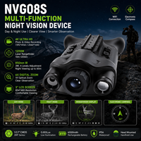 Lunettes de vision nocturne numériques HNVG08S 4K avec télémètre, boussole WiFi, dispositif de vision extérieur monté sur la tête, protection IP56, 18 mm