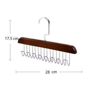 Estante de Almacenamiento de Madera Maciza, Fantástico Colgador Vintage de 8 Ganchos para Ropa Interior, Corbatas, Cinturones, Bolsos, Paraguas - Product Image 4