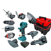 Ensemble d'outils multifonctions sans balais au lithium 16-en-1 : perceuse, scie, tournevis, à alimentation manuelle, avec mallette rigide en acier inoxydable, entraînement 1/2 pouce