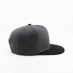 Gorra de Hip Hop Negra de Fábrica, <span class=keywords><strong>6</strong></span> Paneles, Lona de Algodón, Visera Plegable, Unisex, Personalizable con Logotipo Bordado en 3D, Venta al Por Mayor - Product Image 3
