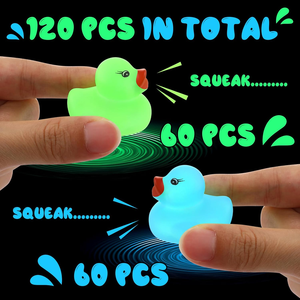 Ánh sáng trong bóng tối cao su vịt kêu cót két ánh sáng lên cao su vịt Mini Glow đồ chơi ánh sáng lên vịt cho bữa tiệc sinh nhật - Product Image 5