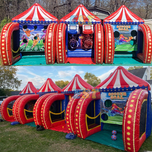 Carnaval de qualité commerciale en plein air Défi pour enfants Jeux de sport <span class=keywords><strong>But</strong></span> de basket-ball gonflable Jeux de fléchettes de football - Product Image 2