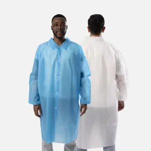 Scrubs Polypropylene Non Woven 30gsm 40gsm Nursing Scrubs Doctor Lab Coat For Lab Work Cleanrooms And Food Industry