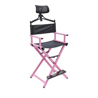 Dossier de chaise de maquillage en alliage d'aluminium et boîte de maquillage Chaise pliante assortie Chaise portable de loisirs
