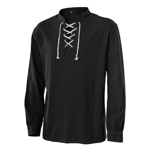 Camicia da <span class=keywords><strong>uomo</strong></span> di alta qualità moda fasciatura manica lunga <span class=keywords><strong>medievale</strong></span> rinascimentale camicia gotica per gli uomini - Product Image 4