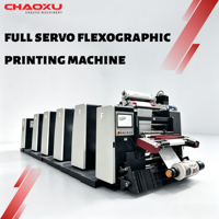 Machine d'impression flexographique à 4/6 couleurs de type unité servo complète pour l'emballage de matériaux en rouleaux