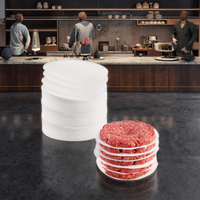 Papier à hamburger jetable personnalisé, écologique, biodégradable, antiadhésif, résistant à la graisse et à la chaleur, carré/rond