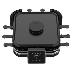 Grill de table numérique multifonction antiadhésif sans fumée pour intérieur, type <span class=keywords><strong>raclette</strong></span>, avec 4 programmes pour <span class=keywords><strong>6</strong></span> <span class=keywords><strong>personnes</strong></span>, usage domestique - Product Image 3
