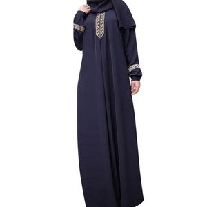 Robe longue décontractée musulmane K385 à manches longues, grande taille, Abaya Jilbab, robe maxi, robes musulmanes et Abaya pour femmes, grande taille - Product Image 1