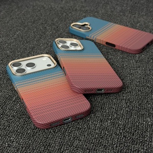Nouvelle coque de téléphone magnétique en fibre de carbone pour iPhone 17 15 16 Pro Max, compatible avec la charge sans fil, ultra-fine, en PC rigide, protection intégrale - Product Image 4