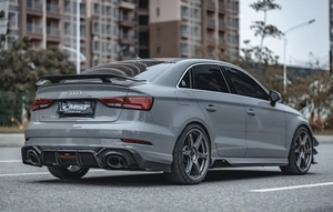 Piezas de Fibra de Carbono de Alta Calidad para Audi <span class=keywords><strong>A3</strong></span> S3, Alerón Delantero, Faldones Laterales, Alerón Trasero, Estilo CT - Product Image 4