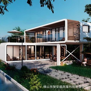 บ้านวิลล่าคอนเทนเนอร์สมัยใหม่พร้อมตกแต่ง บ้านเคลื่อนที่สำเร็จรูปสำหรับอยู่อาศัยและการท่องเที่ยว - Product Image 1