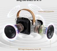 2024 nouveau haut-parleur karaoké populaire de haute qualité sonore avec microphone sans fil Double pour la fête de famille
