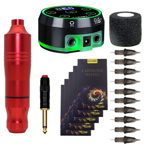 Kit de Máquina Rotativa para Tatuajes con Fuente de Alimentación, Motor y 10 Agujas de Cartucho para Maquillaje Permanente, Herramientas de Tatuaje - Product Image 1