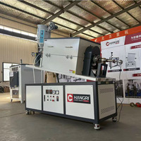 Horno Rotatorio de Tubo de Acero Inoxidable CHANGRI 1200 con Longitud de Calentamiento de 400 mm, Función de Inclinación, Alimentación Automática y Sistema de Atmósfera