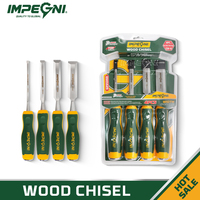 Ensemble de 4 ciseaux à bois 6 12 19 25 mm avec poignée antidérapante pour la menuiserie et la sculpture sur bois