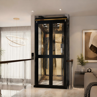 Ascenseur hydraulique résidentiel moderne pour villa 2 personnes, mini-ascenseur domestique 6 étages