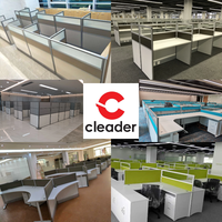 Cloison de bureau modulaire, cloison de bureau en verre, cloison de bureau en aluminium, cloison de bureau cubique, cloison de table de bureau