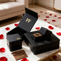 Boîtes à bijoux de luxe exclusives haut de gamme personnalisées avec logo en relief quadricolore pour colliers, boucles d'oreilles, montres et pendentifs