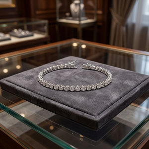 Hermosa Pulsera de Cadena y Eslabones de Plata de Ley 925 con Circonita Cúbica - Joyería de Alta Calidad para Regalo de Mujer - Product Image 2