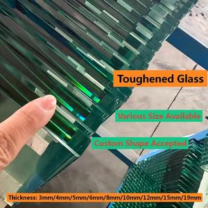 Verre trempé transparent ou coloré noir résistant aux chocs de 6 mm, 8 mm, 10 mm pour fenêtres de bâtiment, vitrines, réfrigérateurs, portes de fours - Product Image 4