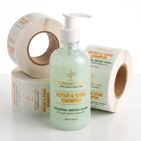 Etiquetas Cosméticas Transparentes Personalizadas de Alta Gama, con Estampado Dorado en Caliente, Resistentes al Agua, de Vinilo Transparente, Anti-rayaduras, para Productos de Belleza