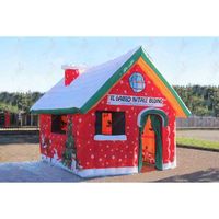 Tente de Noël gonflable / Cabane du Père Noël, idéale pour les fêtes de Noël, les événements en plein air, les stands de marché, la décoration de jardin