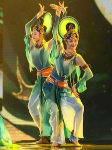 Traje <span class=keywords><strong>de</strong></span> <span class=keywords><strong>Danza</strong></span> Étnica Clásica China, Dunhuang Jialing Panga, para Adultos, <span class=keywords><strong>Ropa</strong></span> para Actuaciones <span class=keywords><strong>de</strong></span> <span class=keywords><strong>Danza</strong></span> - Product Image 3