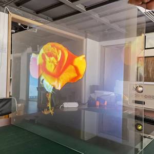 Película Adhesiva de Proyección Trasera de Color Oscuro, Holograma 3D, Película de Pantalla de Proyección Trasera Suave de 360 Grados para Vidrio de Ventana - Product Image 6