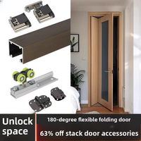 Offre Spéciale : Quincaillerie de porte coulissante pliante silencieuse et fluide en alliage de zinc de style japonais pour cuisine et toilettes