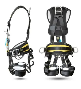 PPE CE Certified Full Body Safety Harness 5 Points Adjustable Climbing Safety Belt for Industrial Rescue Applications