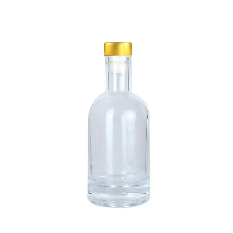 Nuevo diseño Transparente Hiraguchi hilo 100mL 200ml 330ml 370ml 500ml 750ml 1000ml Botella vacía VODKA botella de vidrio botella de vino