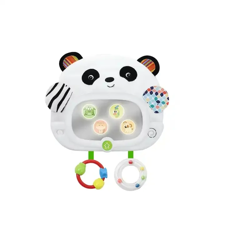 Tùy chỉnh Thú nhồi bông peluches AL por Anime Panda gương bé âm nhạc treo Rattle mềm đồ chơi sang trọng cho trẻ sơ sinh