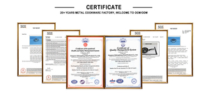 Hộ gia đình ba lớp thép không gỉ hai mặt khắc tổ ong chống dính chảo với nắp kính - Product Image 6