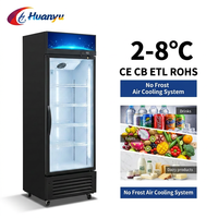Réfrigérateur Commercial Grande Capacité Premier, Vitrine Réfrigérée Verticale à Refroidissement Ventilateur pour Boissons, Bière, Cola, Supermarché