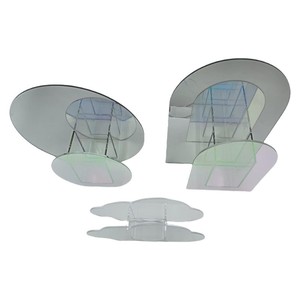 Vase en acrylique transparent effet miroir, décoration moderne pour la maison, vase à fleurs de bureau, 7,5x5,5x38,5 cm, pièce unique - Product Image 4