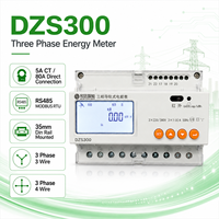 Pantalla LCD inteligente trifásica Pantalla de consumo de electricidad montada en riel DIN Medición de voltaje Medidor de energía Modbus RTU/DL645