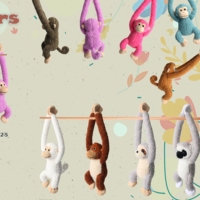 Suspendus n'importe où jouets en peluche mignon singe en peluche orang-outan paresseux lémuriens