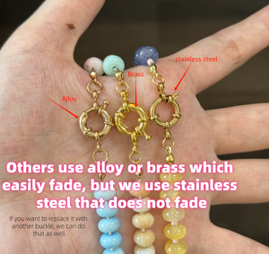 Collier de perles en forme de boule de cristal naturel, pierres multicolores, style bohème, cadeau personnalisable pour la vente en gros aux petites entreprises - Product Image 6