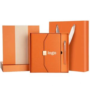 Custom Logo Business Gift Set Loose-<b>Leaf</b> Notebook Notepad Detachable Work Meeting Record <b>Book</b> Student Diary with Gift Box - Product Image 1