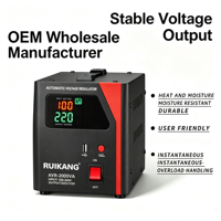 Stabilisateur de tension monophasé 220V, régulateur automatique, écran LCD, résistant à la chaleur et à l'humidité, protection contre les surtensions pour générateur domestique