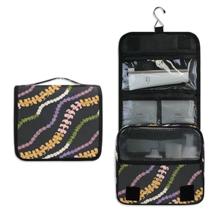 ALOHA Collection Travel Organizer Brushes Wash Bag Toiletry Bag Custom <b>Lei</b> Hawaiian Floral Hanging Travel Cosmetic Bag for Women - Product Image 1