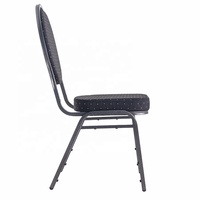 Chaises empilables durables en acier inoxydable pour hôtels, banquets, événements, mariages, mobilier de luxe pour églises