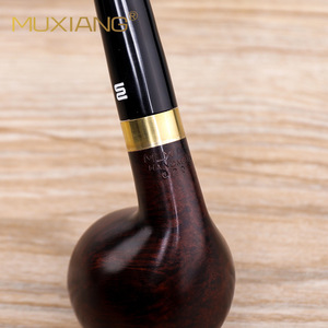 Muxiang Briar Wood Pipe Bent Type 9mm Mortise Joint Handmade Tobacco Pipe Reading Pipe - Product Image 4