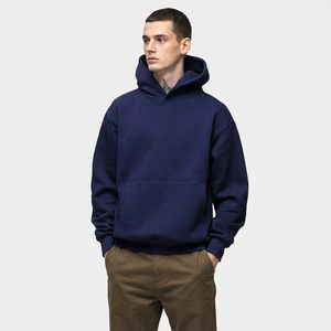 Sudaderas con Capucha de Forro Polar de 400 g/m², 100 % Algodón, Azules, Estilo Urbano, Unisex, Talla Grande, Lisas, Gruesas, de Alta Calidad, Servicio OEM - Product Image 1